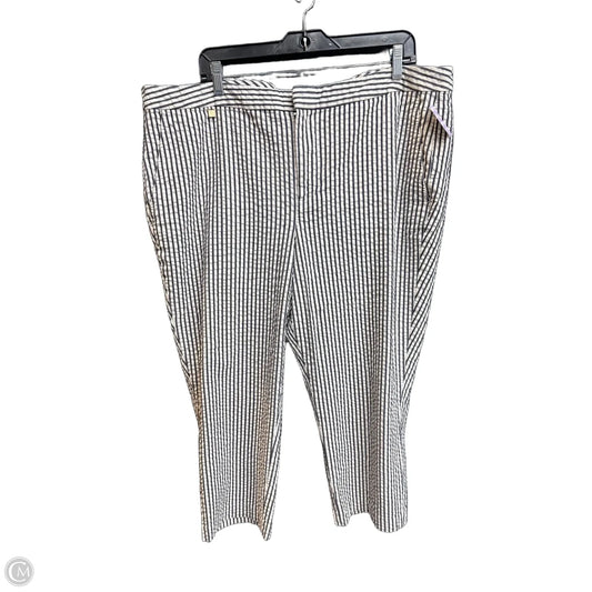 Pants Cropped By Lauren By Ralph Lauren In Striped Pattern, Size: 18