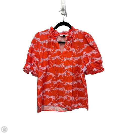 Top Short Sleeve By Michelle Mcdowell In Red & White, Size: S