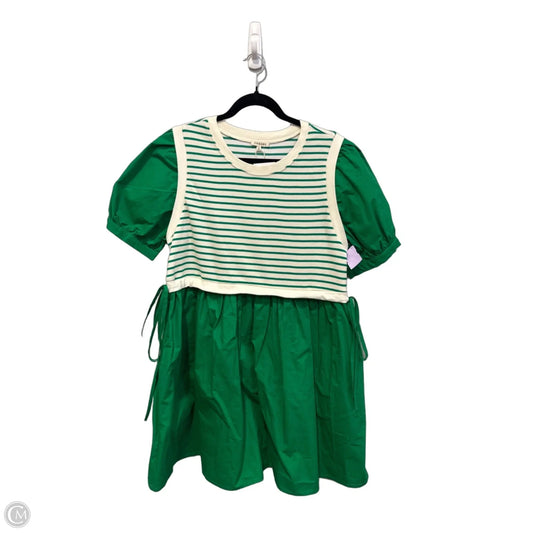 Dress Casual Short By Jodifl In Green & White, Size: M