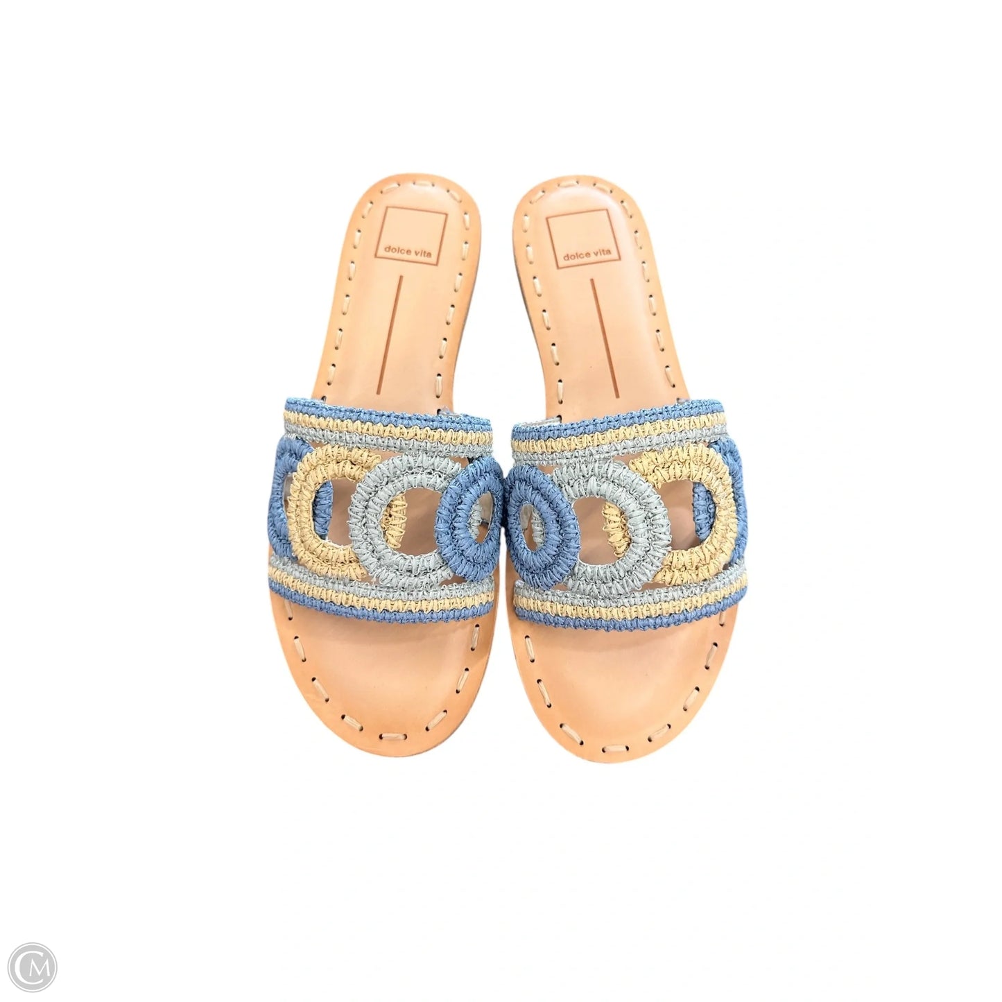 Sandals Flats By Dolce Vita In Blue & Cream, Size: 10