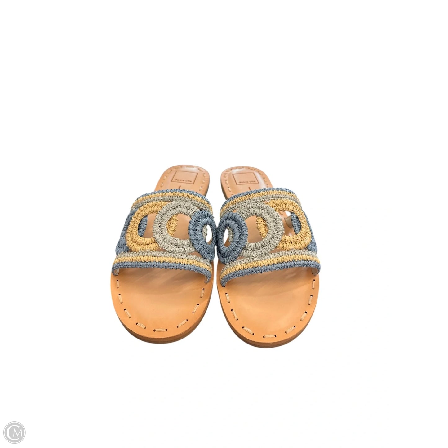 Sandals Flats By Dolce Vita In Blue & Cream, Size: 10