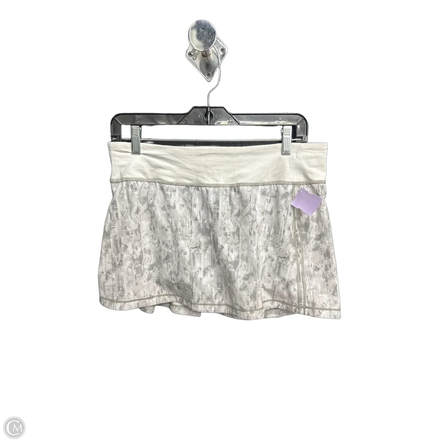 Athletic Skirt By Lululemon In Grey & White, Size: M