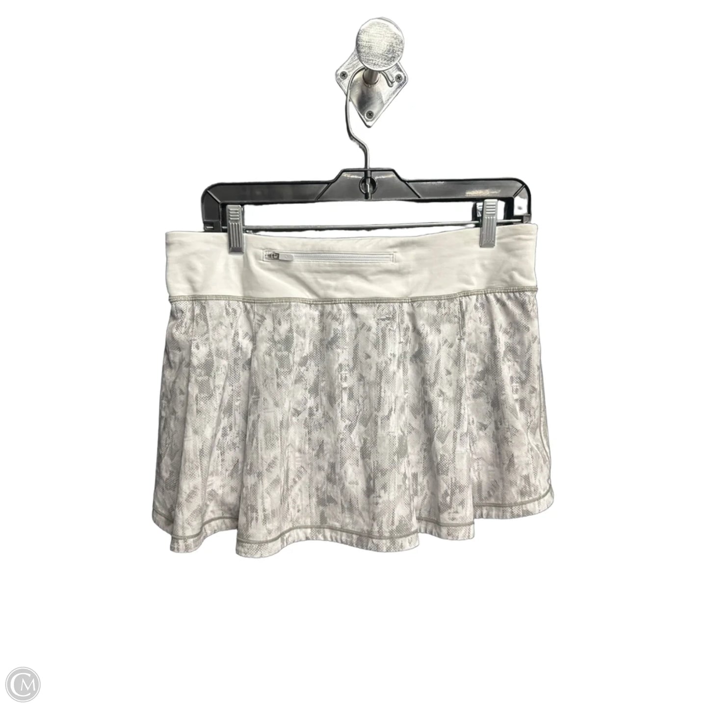 Athletic Skirt By Lululemon In Grey & White, Size: M
