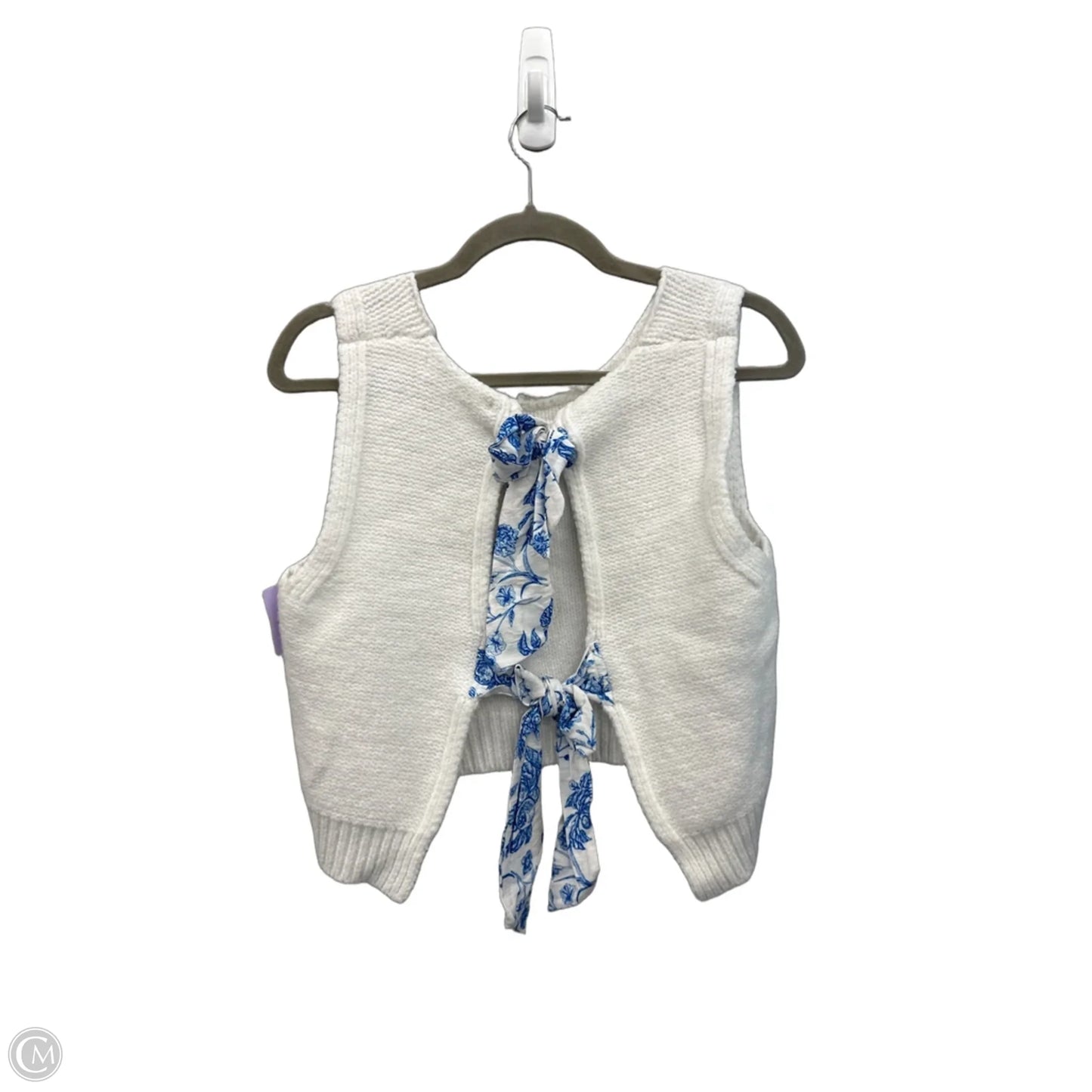 Top Sleeveless By Altard State In Blue & White, Size: S