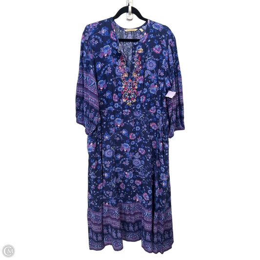 Dress Casual Maxi By Soft Surroundings In Blue & Purple, Size: L