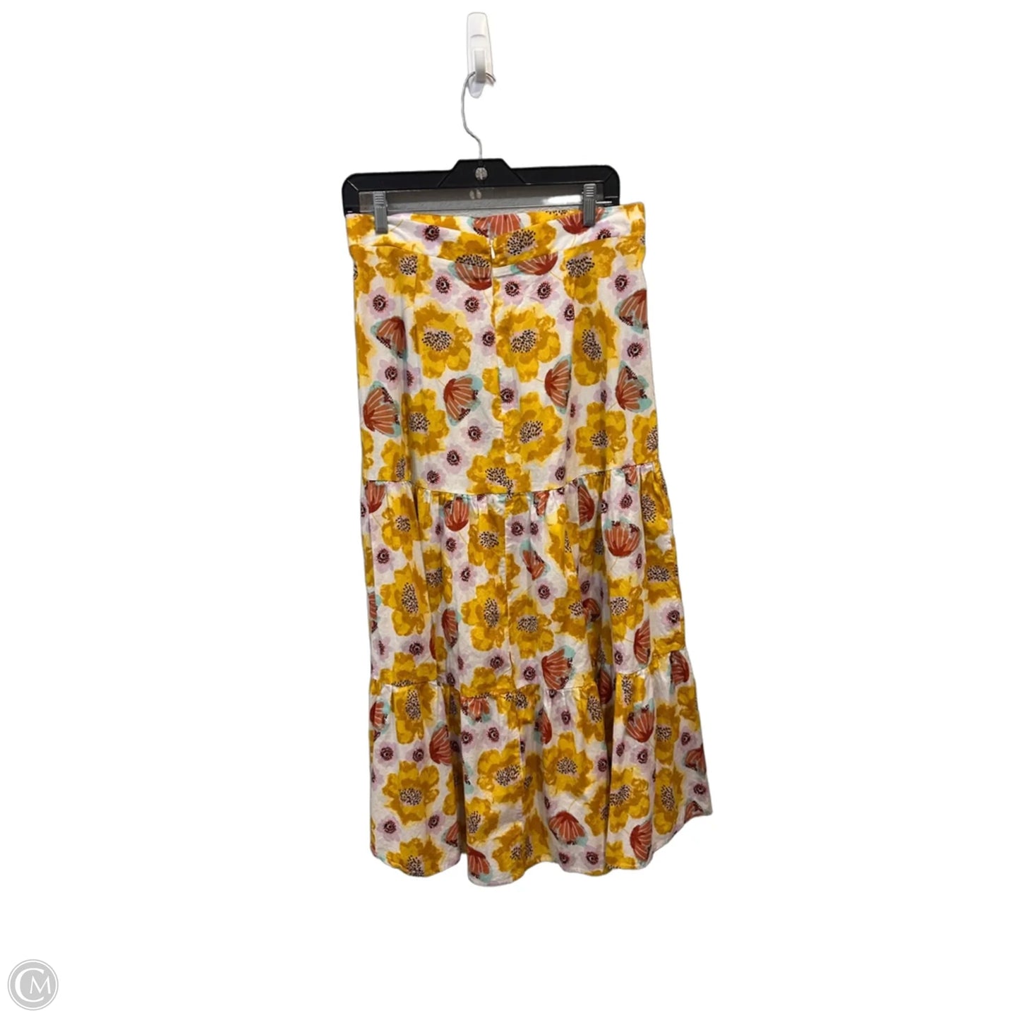 Skirt Maxi By Ellison In White & Yellow, Size: 12