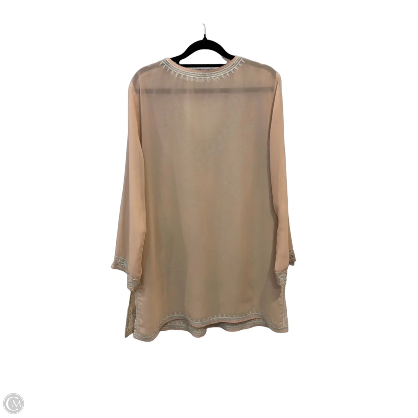 Tunic 3/4 Sleeve By Antonio Melani In Blue & Brown, Size: M