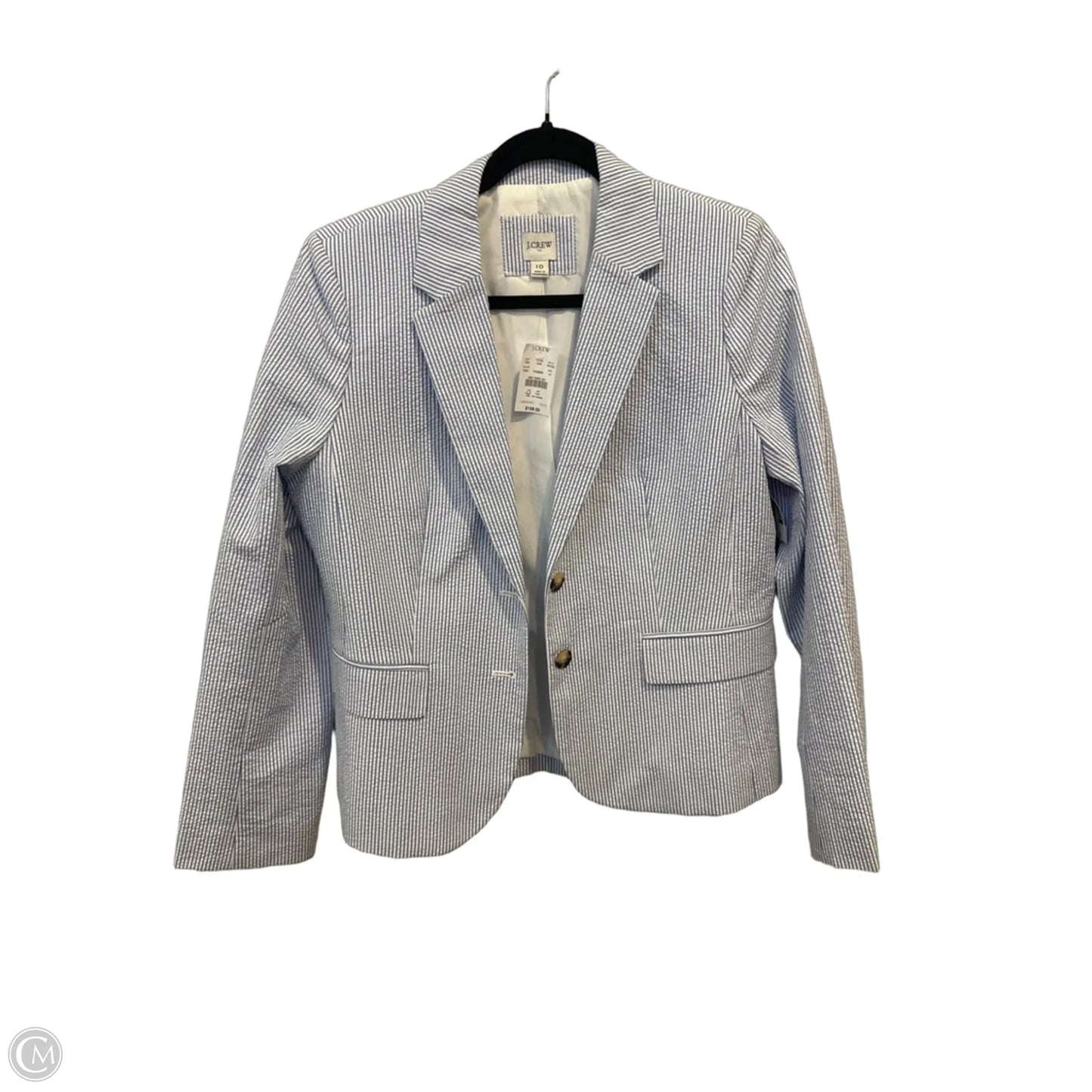 Blazer By J. Crew In Blue & White, Size: M