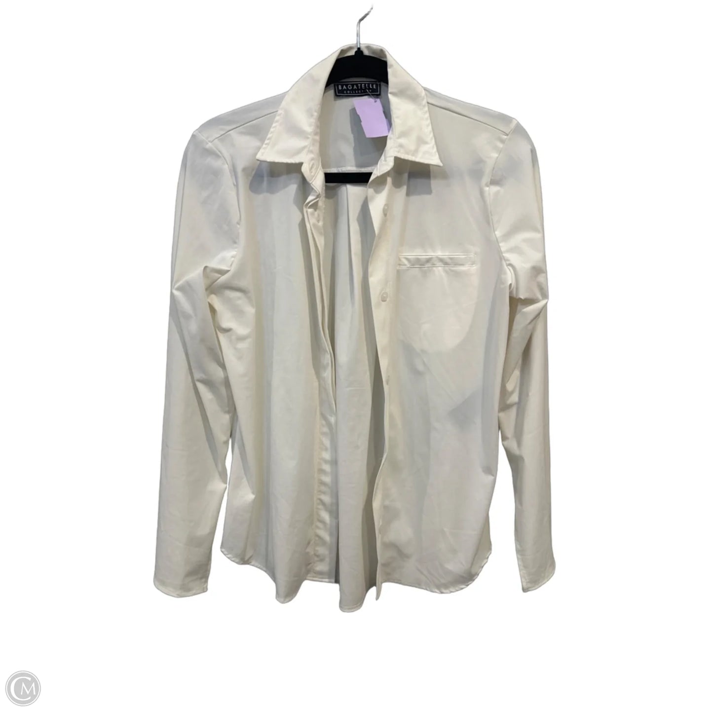 Top Long Sleeve By Bagatelle In White, Size: M