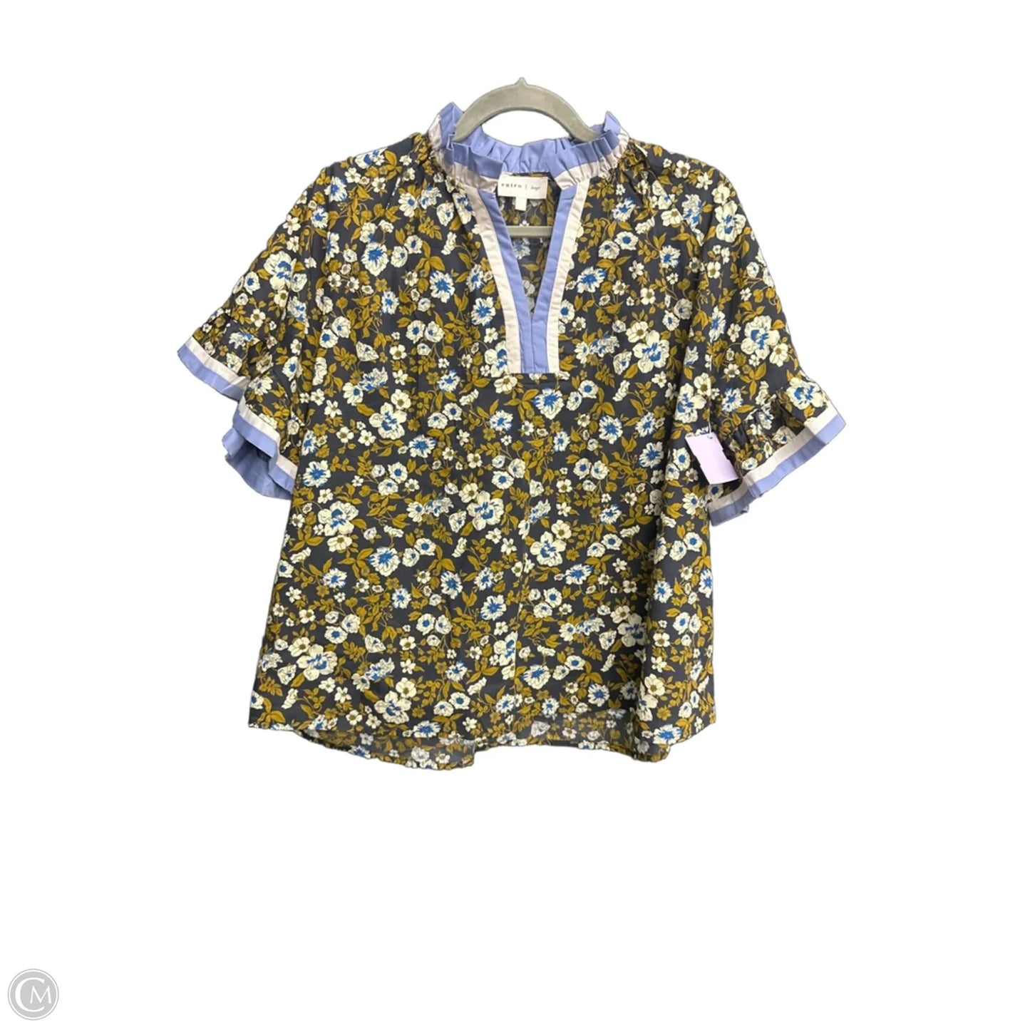 Top Short Sleeve By Entro In Floral Print, Size: L
