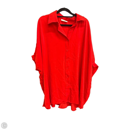 Tunic Short Sleeve By Entro In Red, Size: S