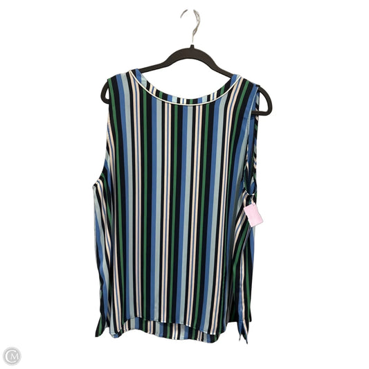 Top Sleeveless By Loft In Striped Pattern, Size: 2x