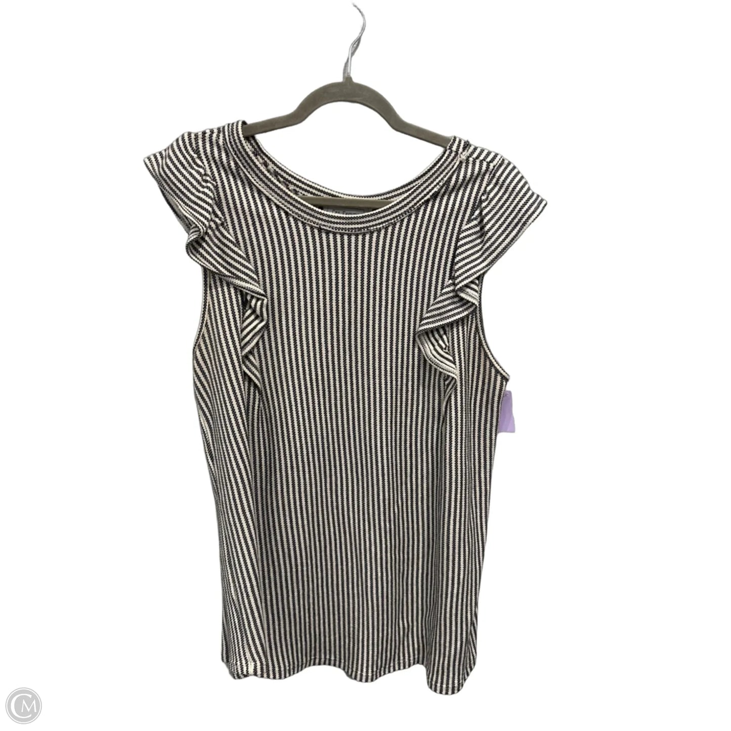 Top Sleeveless By Ces Femme In Striped Pattern, Size: 2x