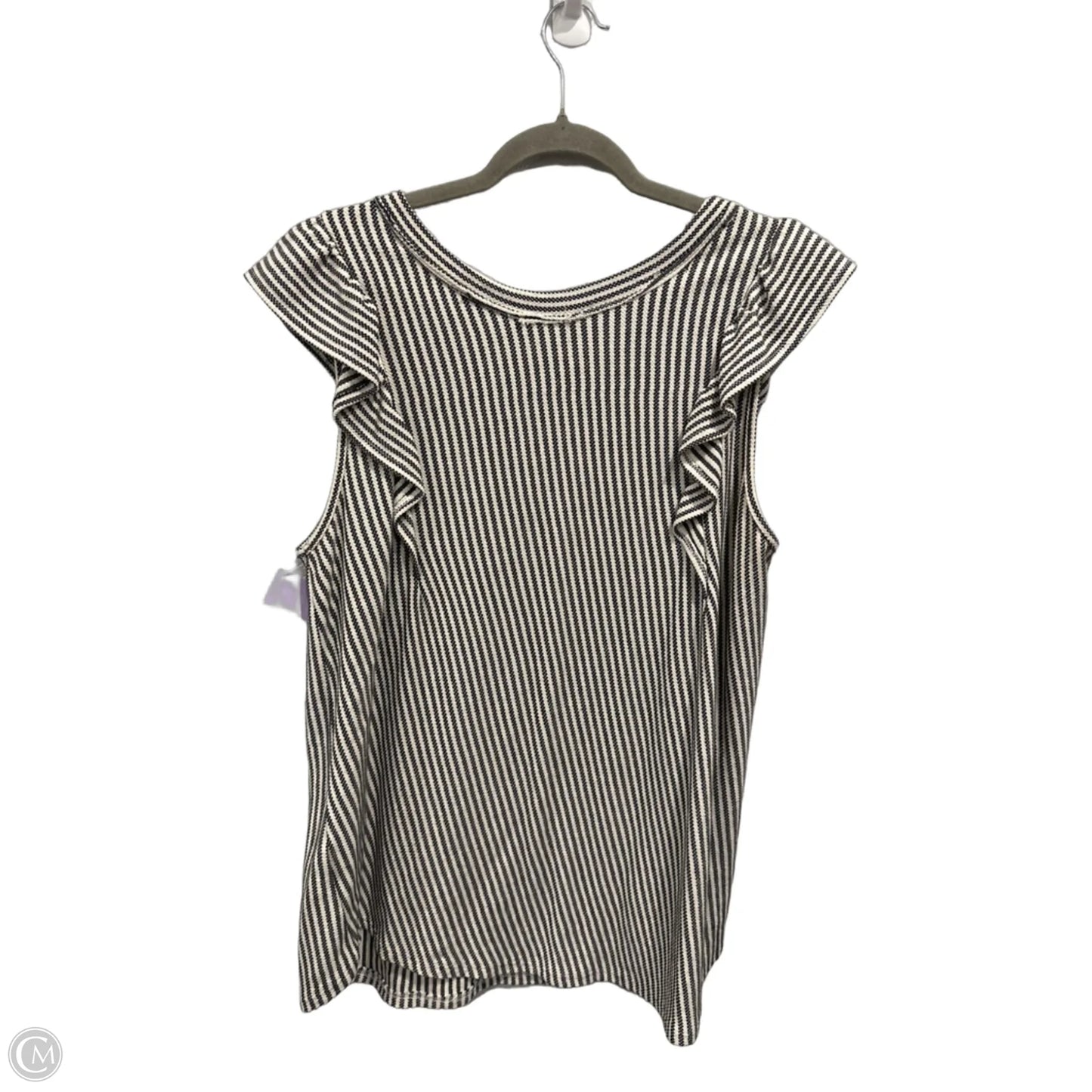 Top Sleeveless By Ces Femme In Striped Pattern, Size: 2x