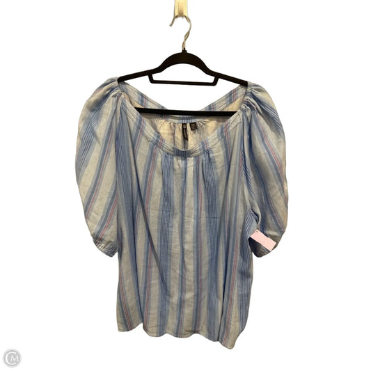 Top Short Sleeve By Versona In Blue & Red, Size: 2x