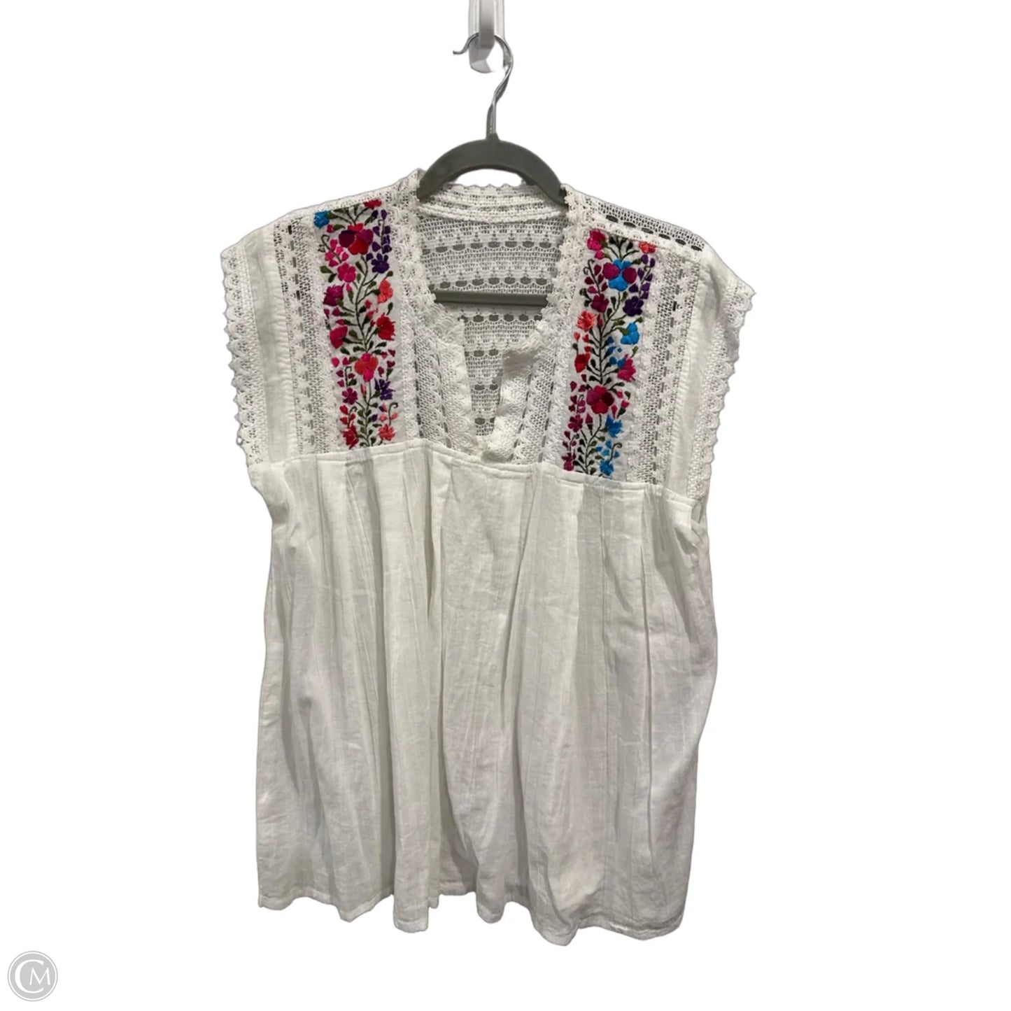Top Sleeveless By Clothes Mentor In White, Size: Xl