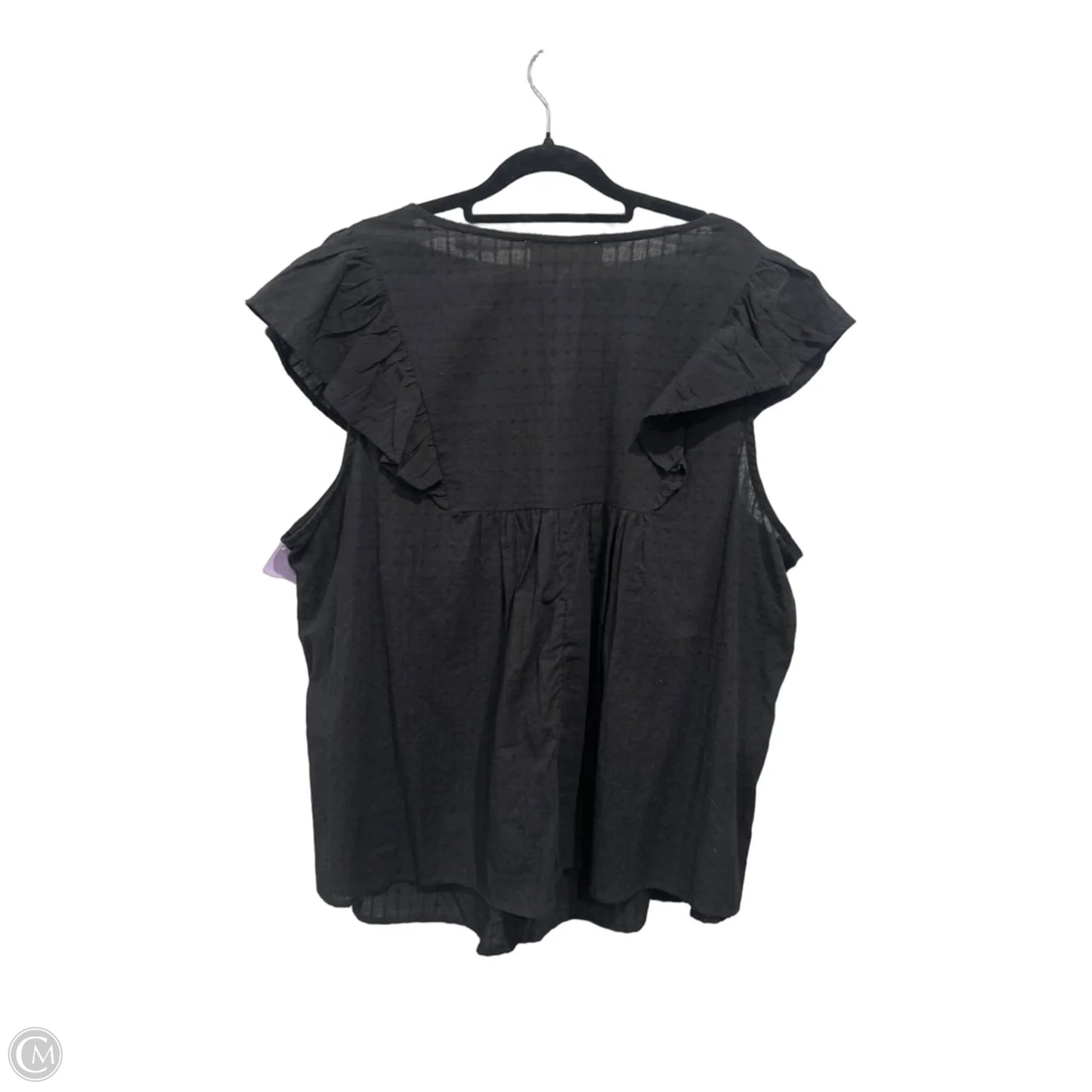 Top Sleeveless By Savanna Jane In Black & Red, Size: 2x