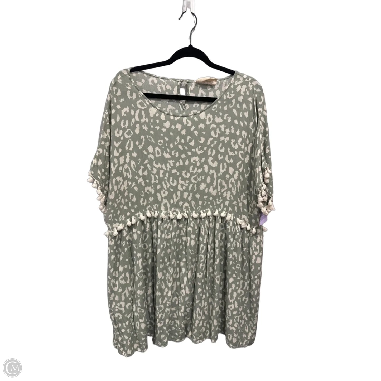 Top Short Sleeve By Savanna Jane In Animal Print, Size: Xl