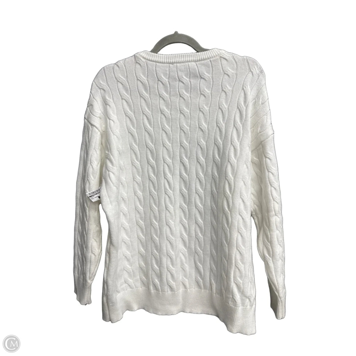 Sweater By Clothes Mentor In White, Size: L