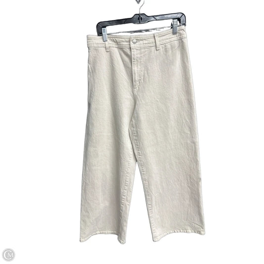 Jeans Wide Leg By Universal Thread In Cream Denim, Size: 10