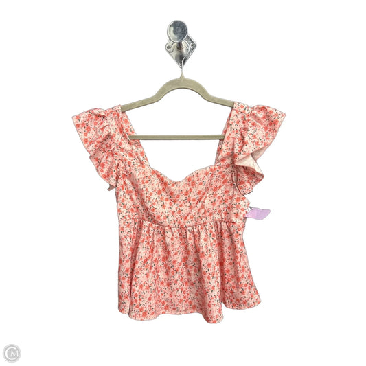Top Sleeveless By Shein In Floral Print, Size: Xs