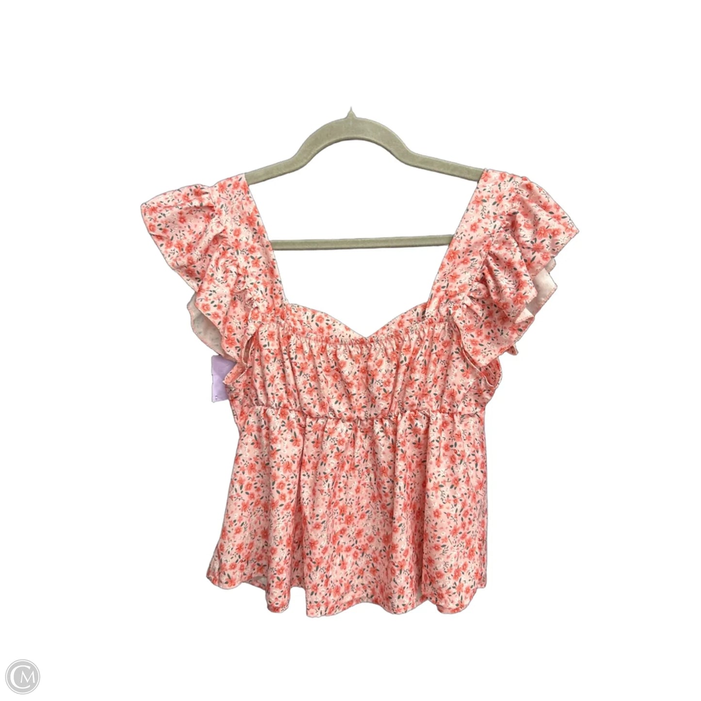 Top Sleeveless By Shein In Floral Print, Size: Xs