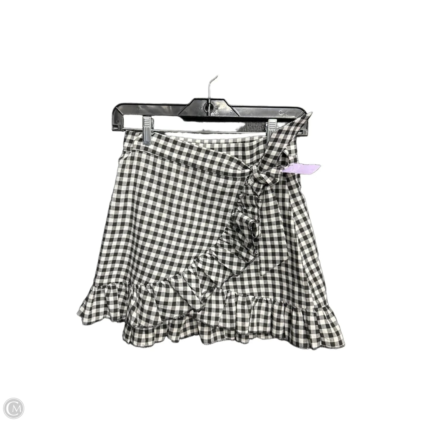 Skirt Mini & Short By Clothes Mentor In Black & White, Size: 4