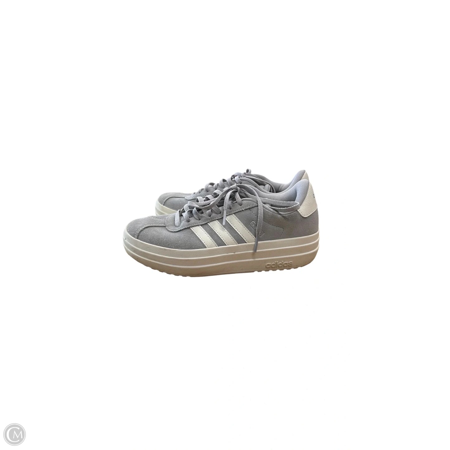 Shoes Sneakers By Adidas In Grey & White, Size: 6