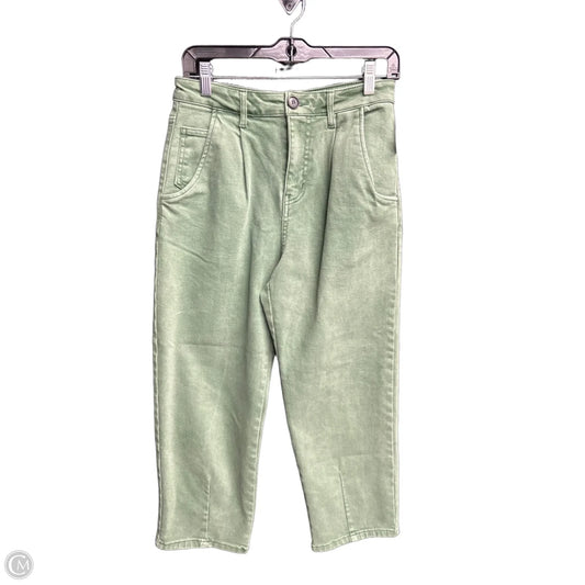 Jeans Wide Leg By Zara In Green Denim, Size: 4