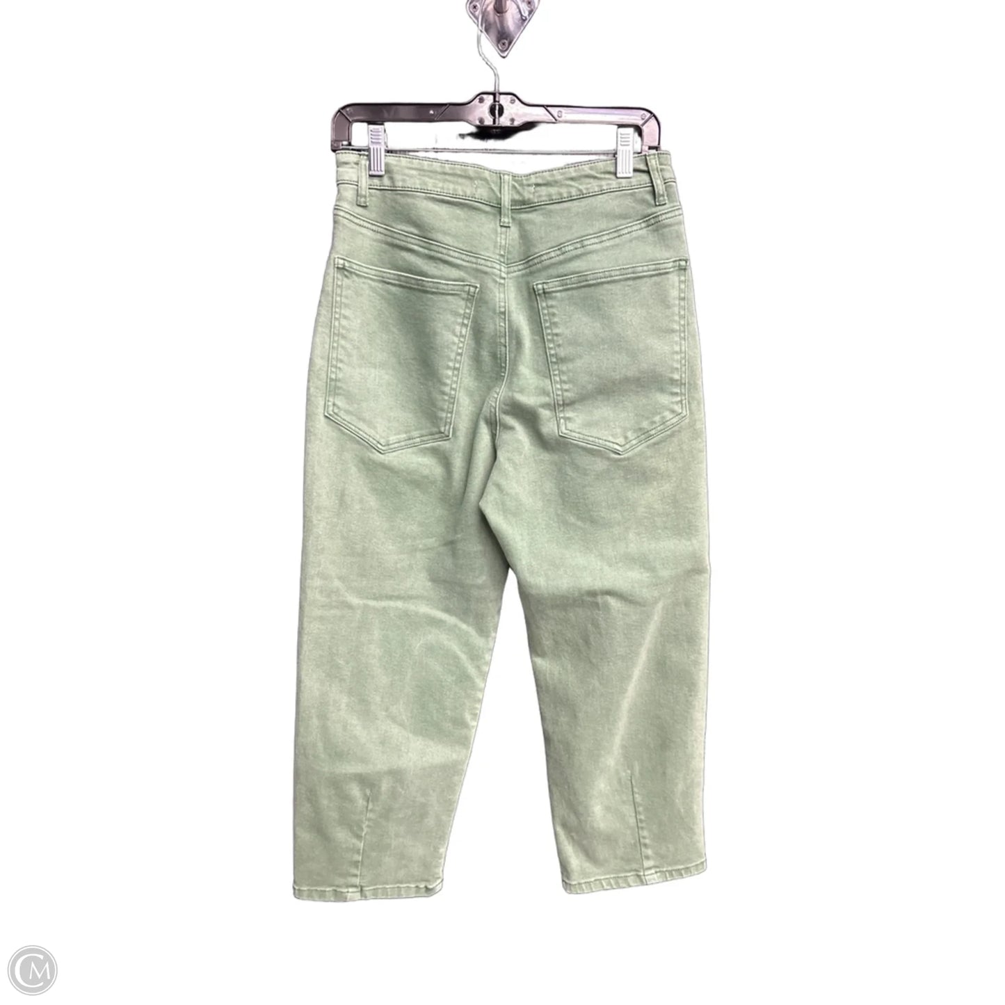 Jeans Wide Leg By Zara In Green Denim, Size: 4