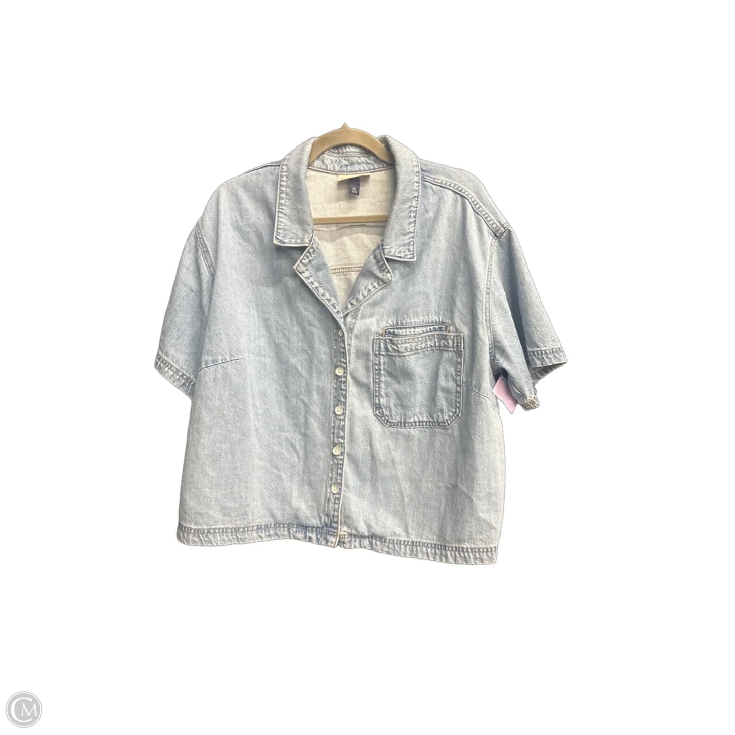 Top Short Sleeve By Universal Thread In Blue Denim, Size: Xxl