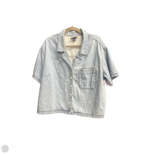 Top Short Sleeve By Universal Thread In Blue Denim, Size: Xxl