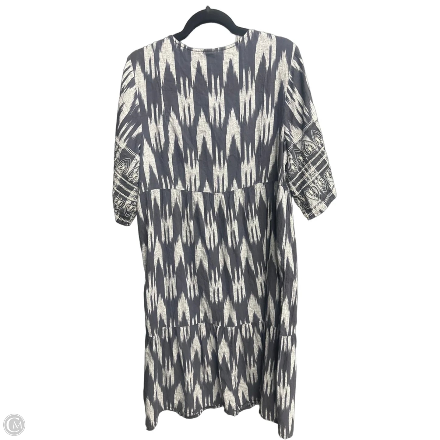 Dress Casual Midi By Clothes Mentor In Black & Grey, Size: Xl