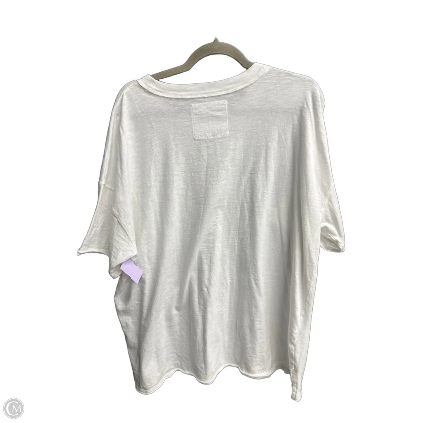 Top Short Sleeve By Aerie In Green & White, Size: L