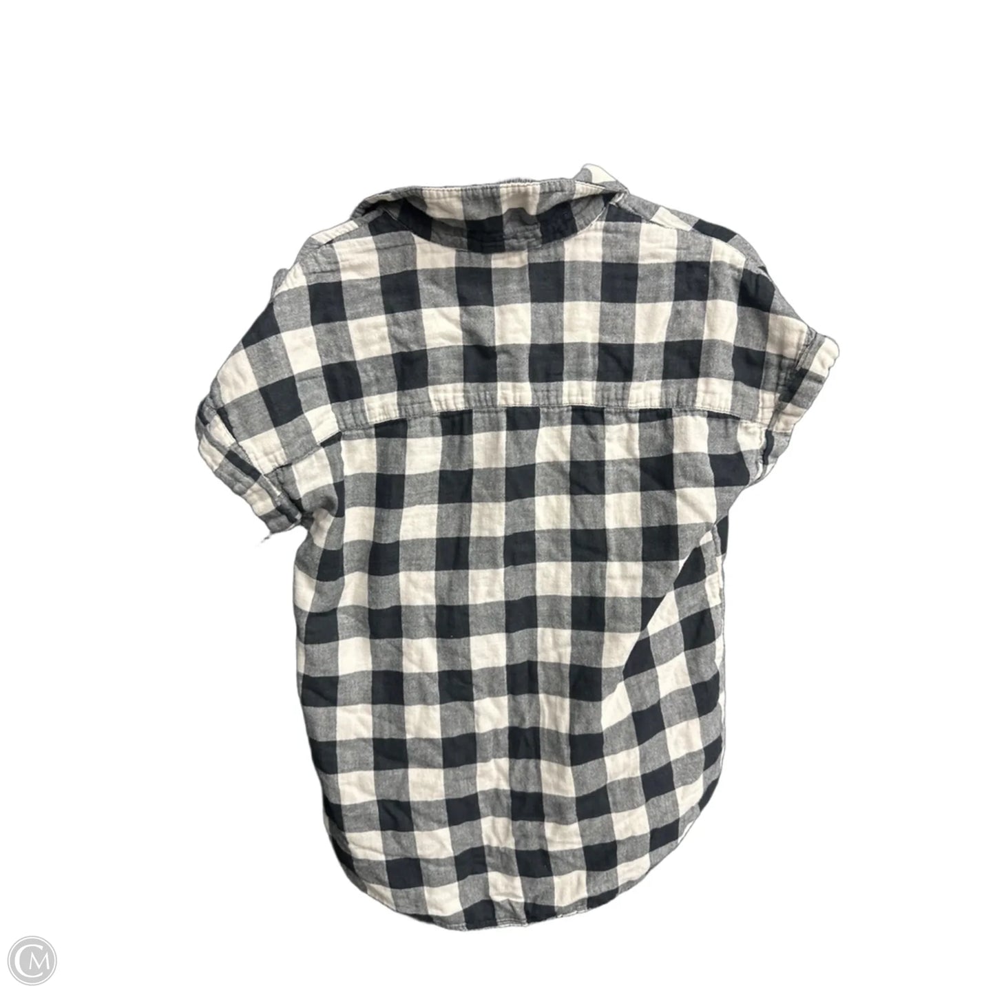 Top Short Sleeve By Beachlunchlounge In Checkered Pattern, Size: S