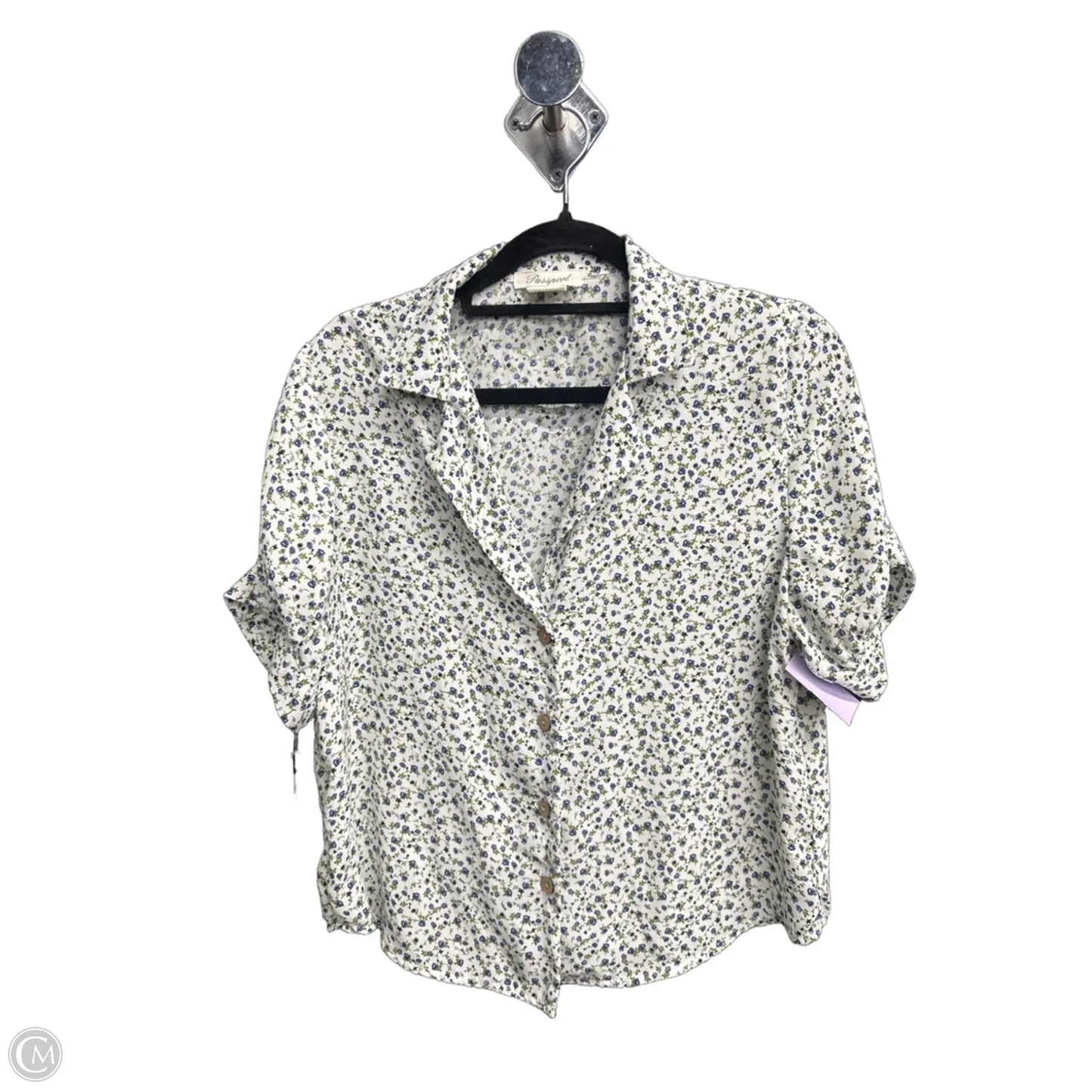 Top Short Sleeve By Passport In Floral Print, Size: M