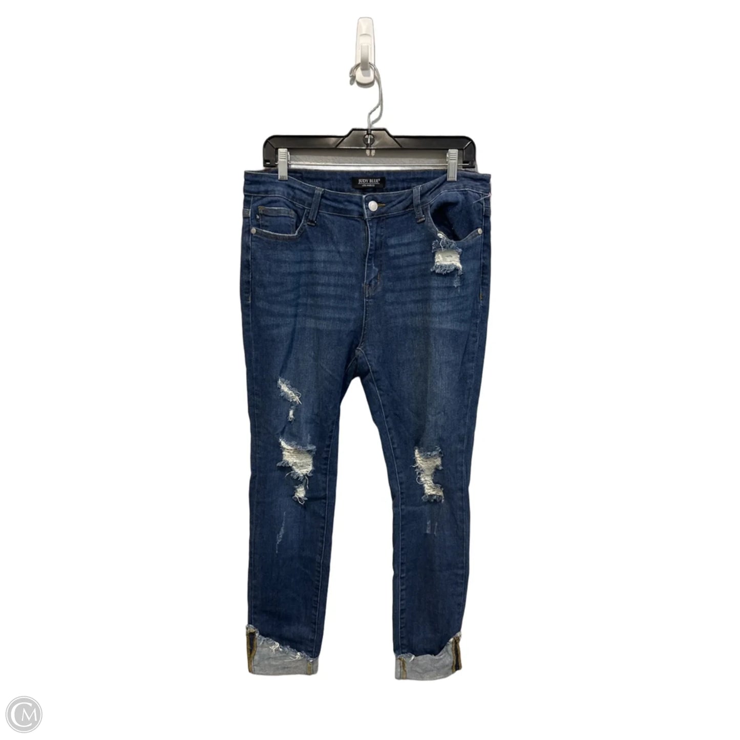 Jeans Straight By Judy Blue In Blue Denim, Size: 12
