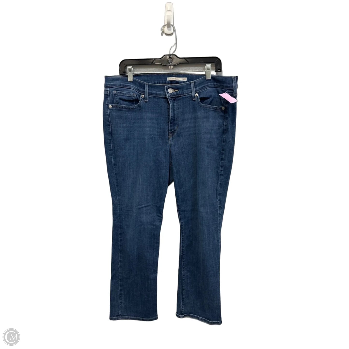 Jeans Straight By Levis In Blue Denim, Size: 16