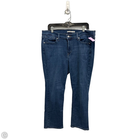 Jeans Straight By Levis In Blue Denim, Size: 16
