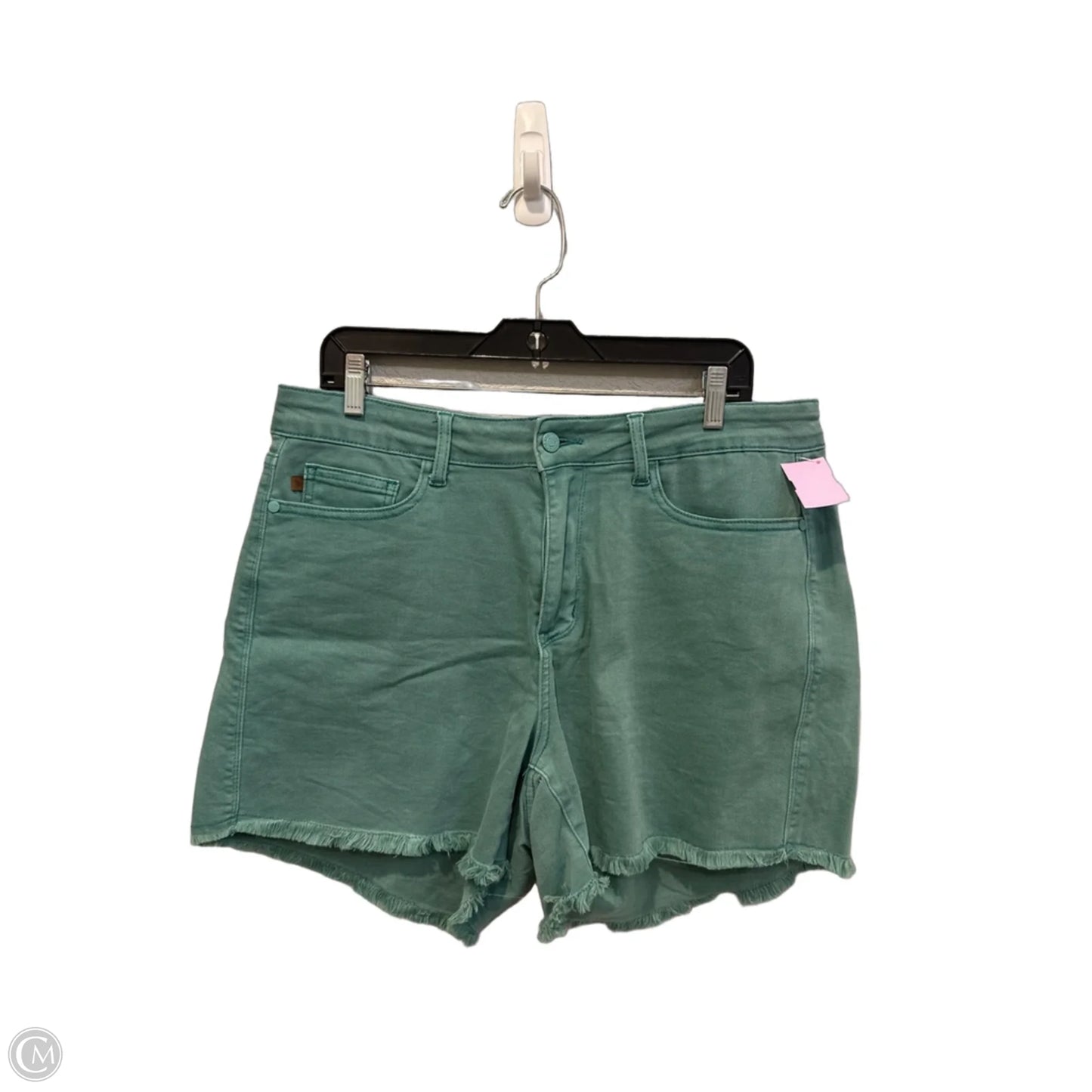 Shorts By Judy Blue In Green Denim, Size: 14