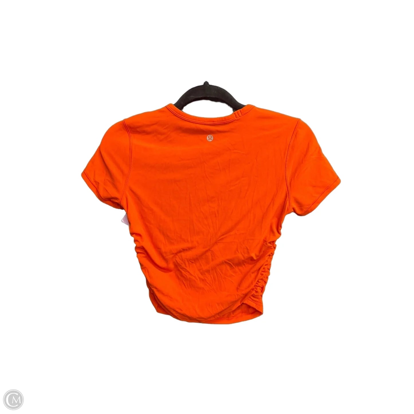 Athletic Top Short Sleeve By Lululemon In Orange, Size: S