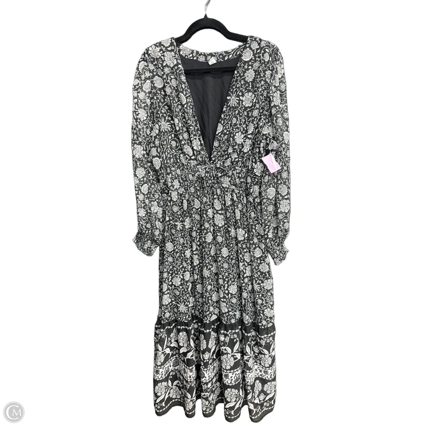 Dress Casual Maxi By Old Navy In Black & White, Size: L