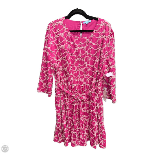 Dress Casual Midi By Draper James In Purple & White, Size: Xxl