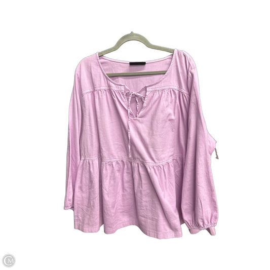 Top Long Sleeve By Lane Bryant In Purple, Size: 3x