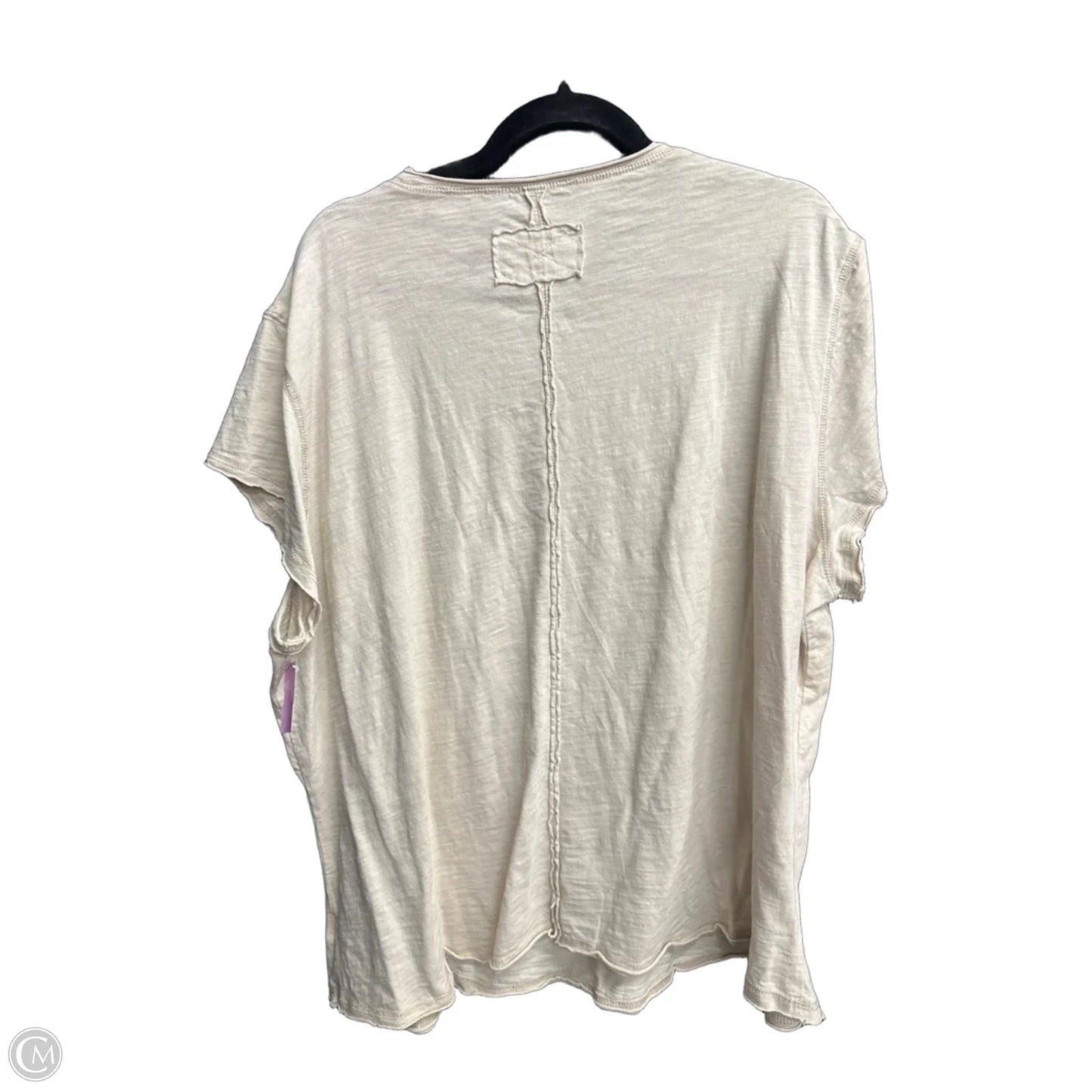 Top Short Sleeve By Shein In Beige, Size: 4x