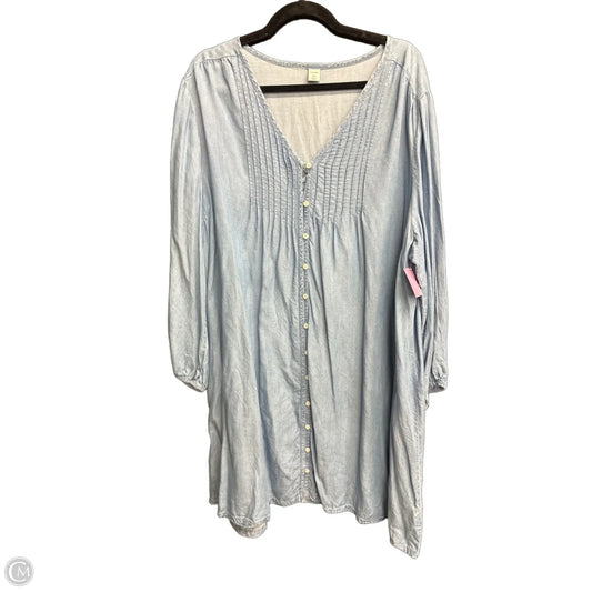 Dress Casual Midi By Old Navy In Blue Denim, Size: Xxl
