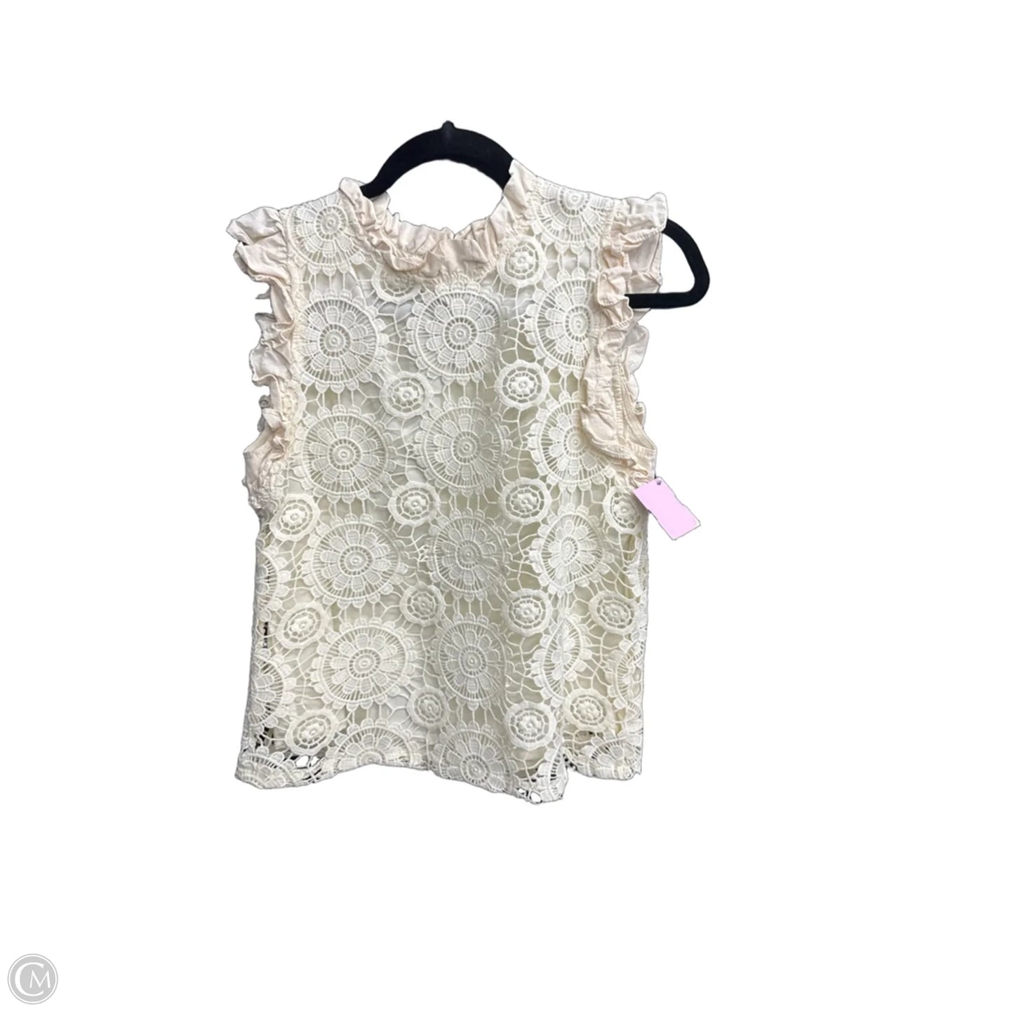 Top Sleeveless By Clothes Mentor In Cream, Size: Xs