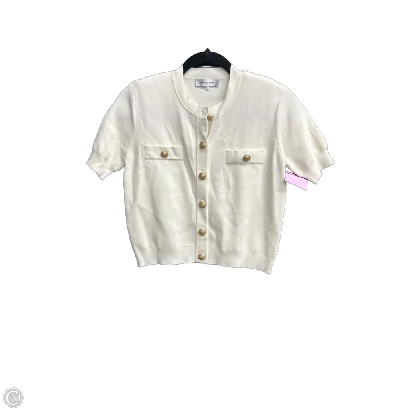 Top Short Sleeve By Clothes Mentor In Cream, Size: Xs