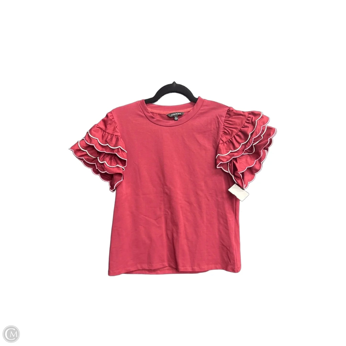 Top Short Sleeve By Strut & Bolt In Maroon, Size: M