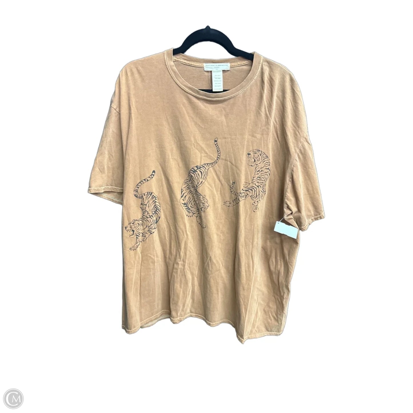 Top Short Sleeve By Urban Outfitters In Brown, Size: Xl